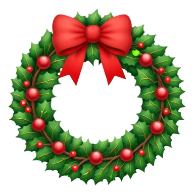 Christmas wreath emoji sticker