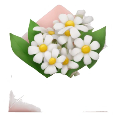 Light Pink envelope with white flowers sticker