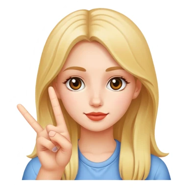 Princess peace sign sticker