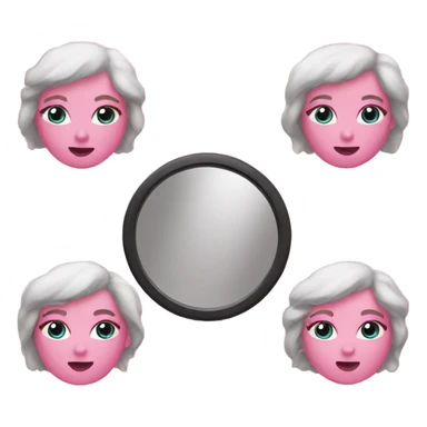 pink miror sticker