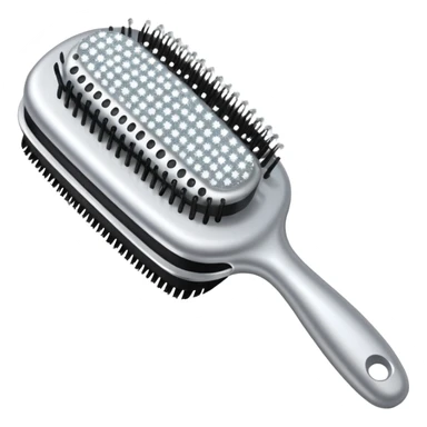 hairbrush with sparkles around it sticker