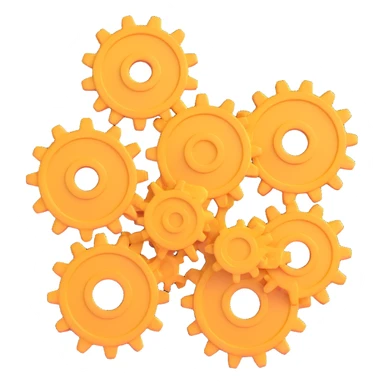 The interesting mechanism consists of five gears sticker