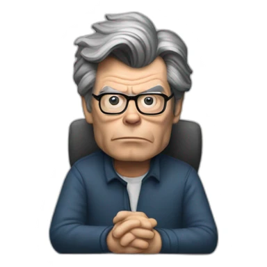 Stephen king watching a nuclear blast sticker