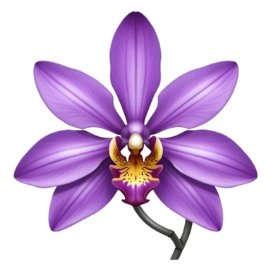 metallic chrome gray orchid sticker