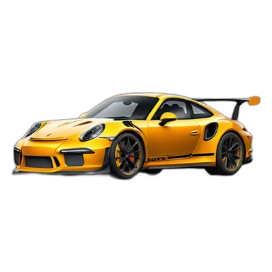Porsche 911 gt3rs vue de profil sticker