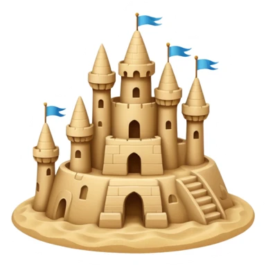 summer-themed emoji of a beach sandcastle sticker