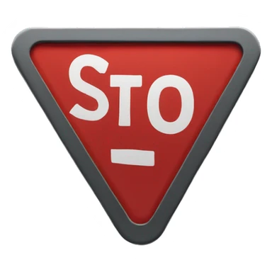 Stop sign triangle sticker