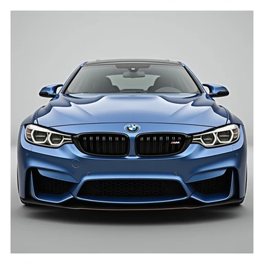 BMW M4, realistic style, detailed, sporty, front view sticker