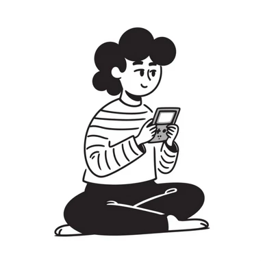 A person plays with the GameBoy advance sticker