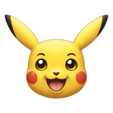smiling pikachu face sticker