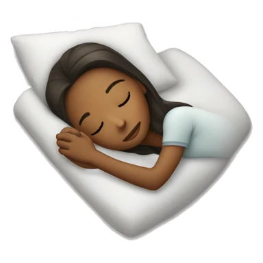 girl sleeping in bed sticker