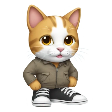 Cat wearing shoes sticker