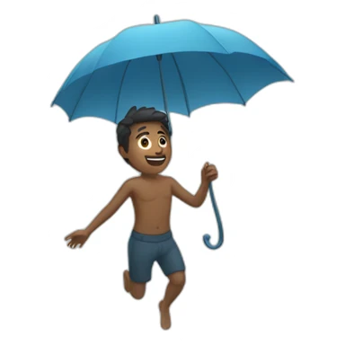 A person floating on water  sticker