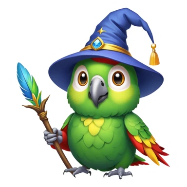 parot  wizard sticker