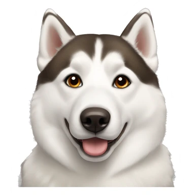 white husky brown eyes sticker