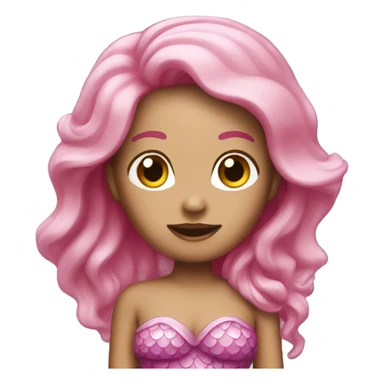 pink mermaid sticker