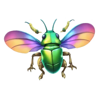 Shiny Colorful Beetle-Dragon-Pokémon Full Body sticker