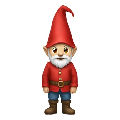Gnome wearing all red clothes sticker