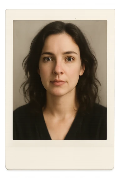 foto polaroid di una donna sticker