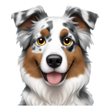 White man next to blue merle australian shepherd sticker