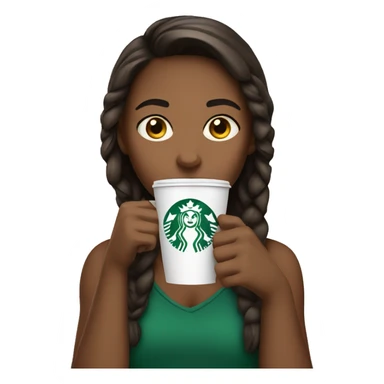 Girl drinking Starbucks  sticker