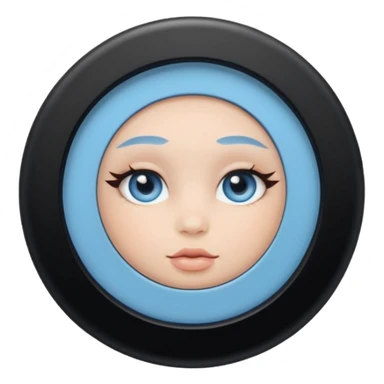 baby blue eyeshadow sticker