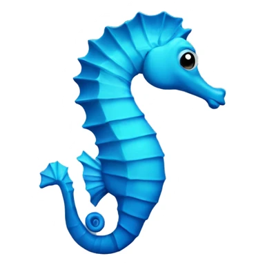 blue seahorse sticker