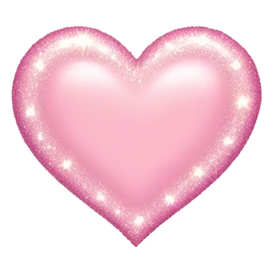 Pastel pink heart with sparkles sticker