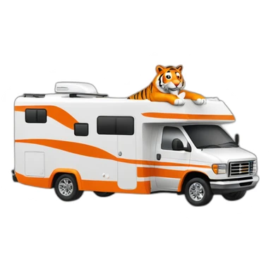 Clemson-tiger-driving-a-class-a-rv sticker