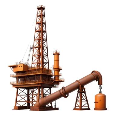 oil rig and gas pipeline sticker