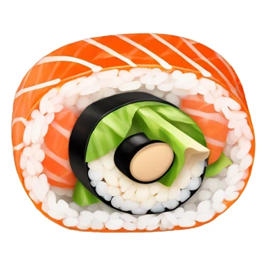 Ebi maki sushi roll sticker