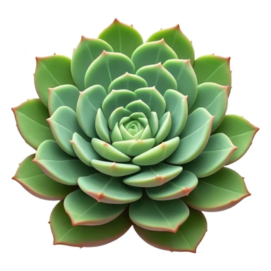 Cinematic Realistic Succulent Emoji, Compact and plump, with fleshy leaves arranged in rosettes of various shapes. The soft, green leaves glow with a gentle radiance, exuding a sense of calm and tranquility. Soft glowing outline, capturing the essence of resilience and beauty in a blossoming succulent! sticker