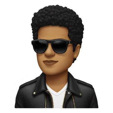 bruno mars in apt with black shades sticker
