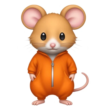 a grey mouse Prison wear orange jumpsuit sticker