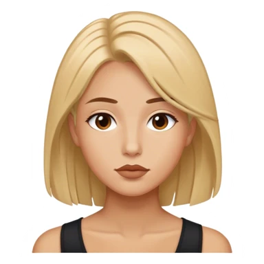 cabello arron, labios delgados sticker