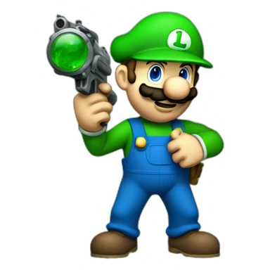 Luigi with handgranade sticker