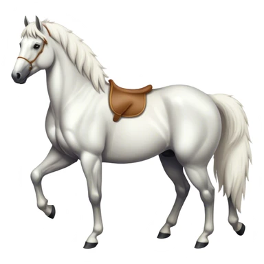 Horses white in the rack sticker