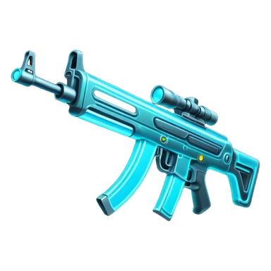 A cool neon rifle sticker