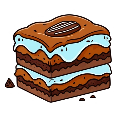 Fudge brownie turs sticker