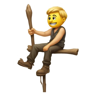 Ian on a stick sticker