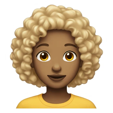 light skinned curly hair person sticker