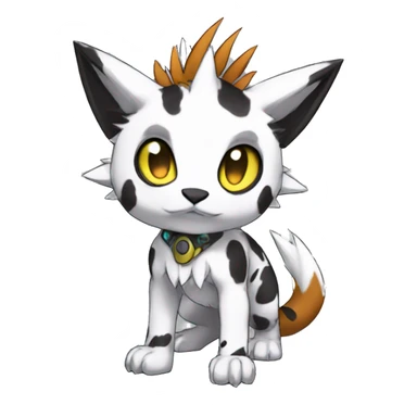 cute cool edgy Digimon-Fakemon-animal with cool markings full body sticker