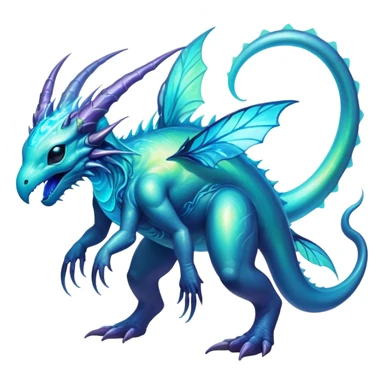 Epic divine complex iridescent aesthetic-Fakémon-creature-scenery sticker