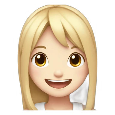 laughing bunny anime girl sticker