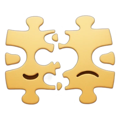 two detached puzzle pieces sticker