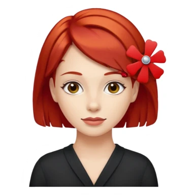 kırmızı toka takan kadın sticker