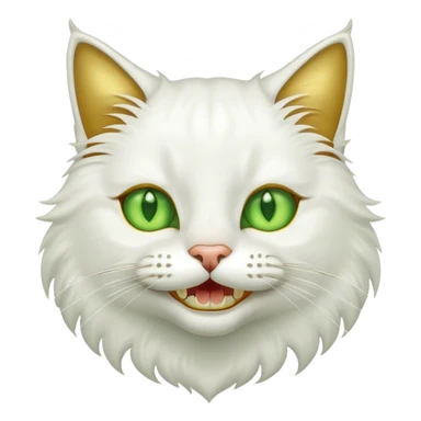 Cat with golden teeth sticker