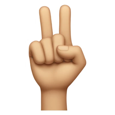 holding up two fingers sticker