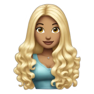 Nicki minaj black long hair sticker