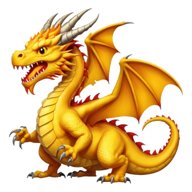A yellow three head dragon sticker